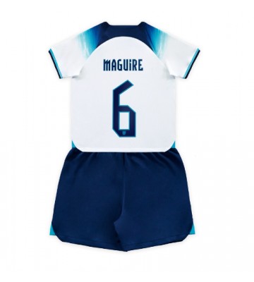 England Harry Maguire #6 Hjemmebanesæt Børn VM 2022 Kort ærmer (+ korte bukser)